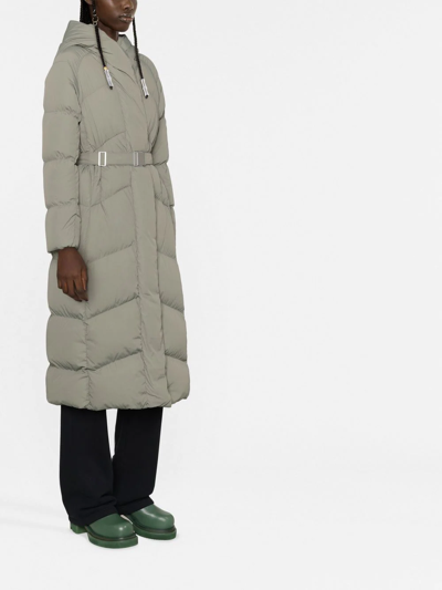 Shop Canada Goose Marlow Belted Puffer Coat In Green