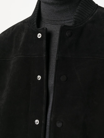 424 Black Paneled Leather Jacket In Schwarz