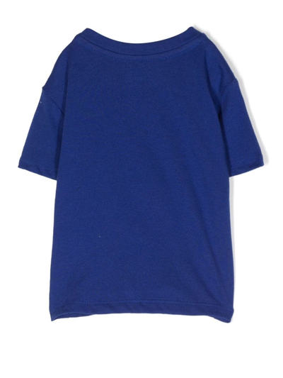 Shop Ralph Lauren Polo Pony Cotton T-shirt In Blau