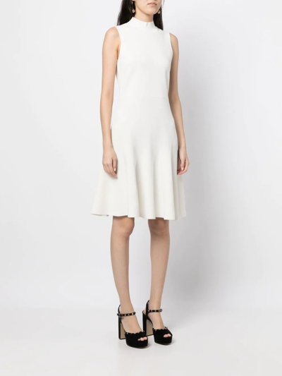 Shop Paule Ka Milano Pleated-skirt Midi Dress In Weiss