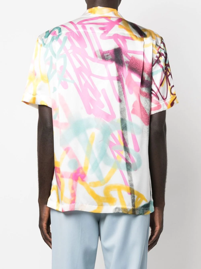 Shop Dolce & Gabbana Grafitti-print Short-sleeve T-shirt In Weiss
