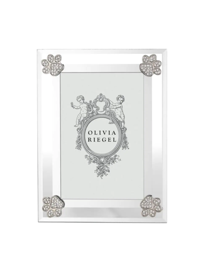 Shop Olivia Riegel Paw Print Picture Frame In Silver