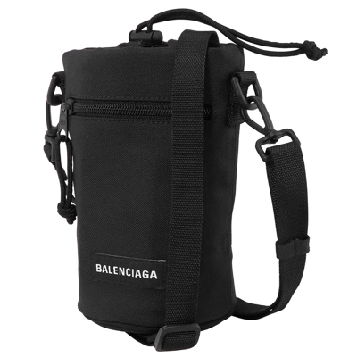 Shop Balenciaga Explorer Bottle Holder Bag In Black