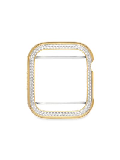 Shop Michele Women's 18k-gold-plated & Diamond Apple Watch Case/40mm In Yellow
