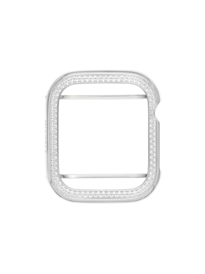 Shop Michele Women's Stainless Steel & Diamond Apple Watch Case/40mm In White