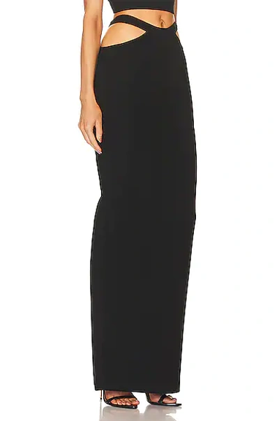 Shop Monot Cut Out Maxi Skirt In Black