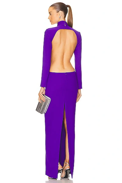Shop Monot Backless Maxi Dress In Purple