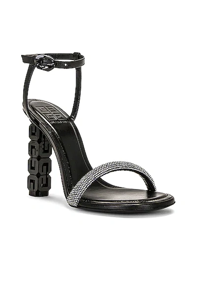 Shop Givenchy G Cube 105 Sandal In Black & Silver