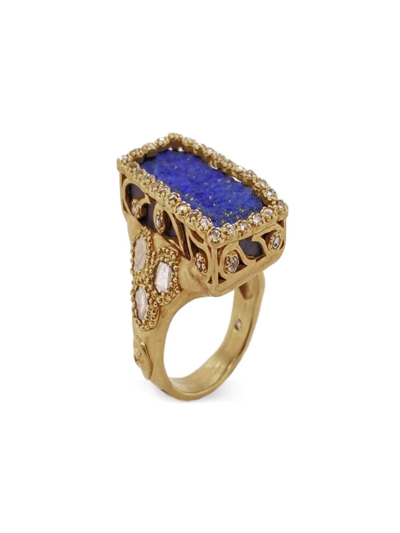 Shop Coomi Women's Antiquity 20k Yellow Gold, Diamonds & Lapis Lazuli Statement Ring