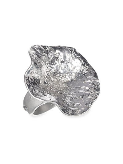 Shop Coomi Silver Women's Serenity Sterling Silver & Diamond Large Flower Ring