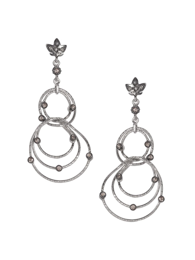 Shop Coomi Silver Women's Spring Sterling Silver & Diamond Circle Drop Earrings