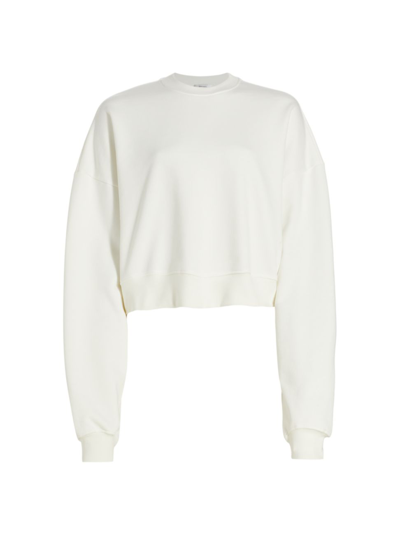Shop Wardrobe.nyc Women's Hailey Bieber Track Crewneck Sweatshirt In Off White