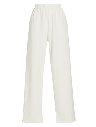 Shop Wardrobe.nyc Women's Hailey Bieber Wide-leg Track Sweatpants In Off White