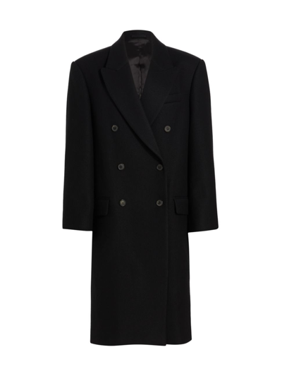 Shop Wardrobe.nyc Women's Hailey Bieber Double-breasted Wool Coat In Black