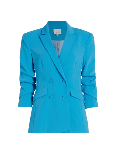 Shop Cinq À Sept Women's Kris Three-quarter Sleeve Blazer In Atomic Blue