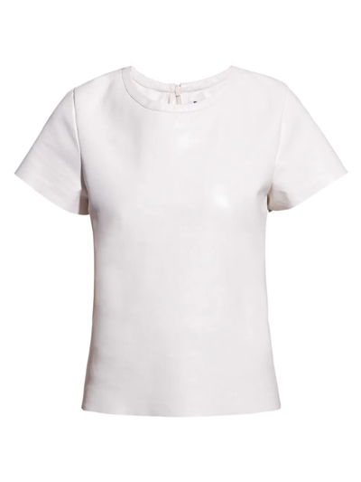 Shop As By Df Women's New Guard Recycled Leather Tee In Buttercream