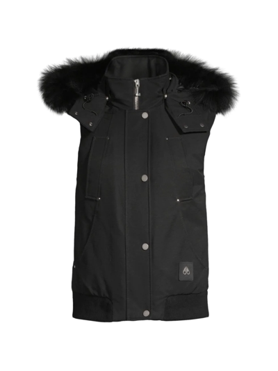 Shop Moose Knuckles Women's Core Classic Liberty Vest In Black