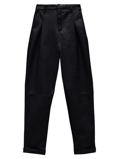 Shop As By Df Women's Denise Recycled Leather Trousers In Black