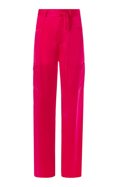 Shop Alejandra Alonso Rojas Denim Style Trousers In Red