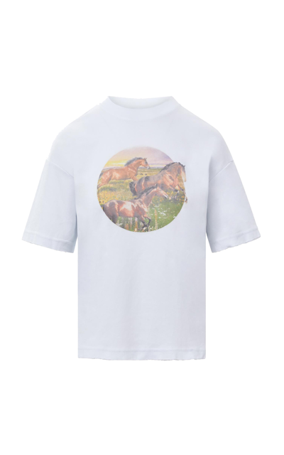 Shop Brandon Maxwell Women's The Dorothy Cotton T-shirt In White