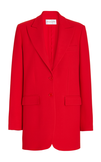 Shop Michael Kors Women's Wool Boyfriend Blazer In Red