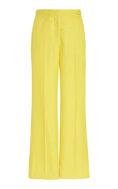 Shop Gabriela Hearst Women's Vesta Pant In Yellow,blue