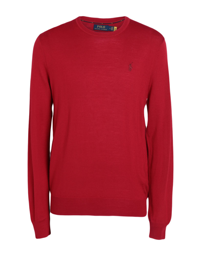Shop Polo Ralph Lauren Man Sweater Red Size L Merino Wool