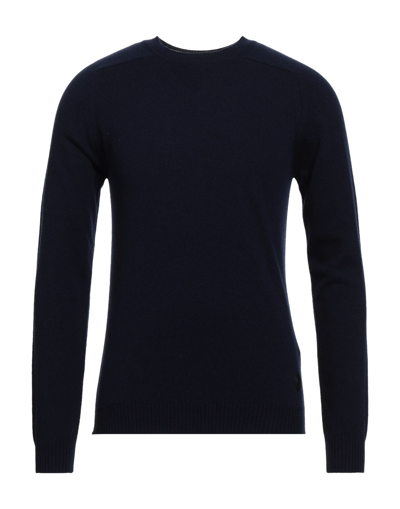 Shop Trussardi Man Sweater Midnight Blue Size S Wool, Cashmere
