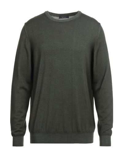Shop Jeordie's Man Sweater Dark Green Size Xxl Merino Wool