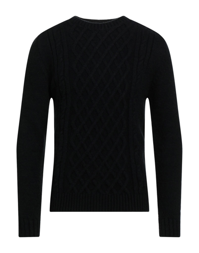 Shop Diktat Man Sweater Black Size Xxl Merino Wool, Polyamide, Acrylic