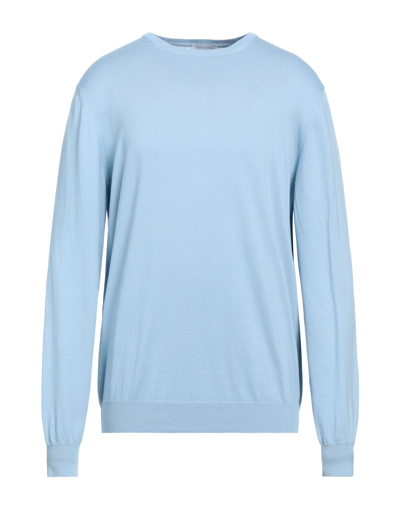 Shop Gran Sasso Man Sweater Sky Blue Size 46 Cotton