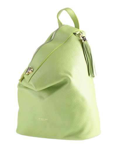 Shop My-best Bags Backpacks In Light Green