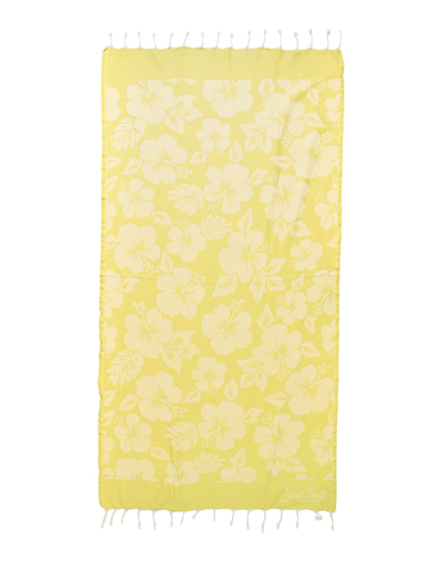 Shop Mc2 Saint Barth Beach Towel Yellow Size - Cotton