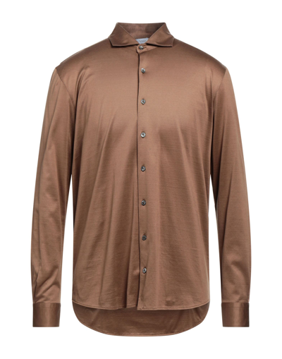 Shop Gran Sasso Shirts In Brown