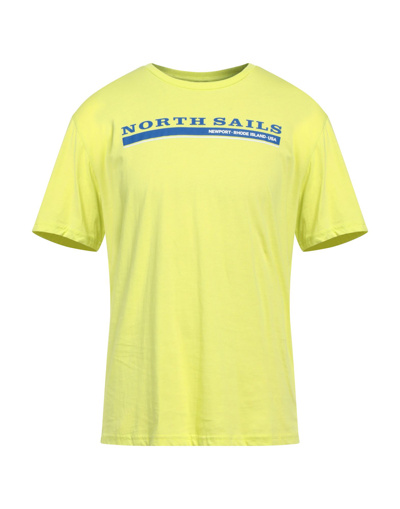Shop North Sails Man T-shirt Yellow Size Xs Cotton
