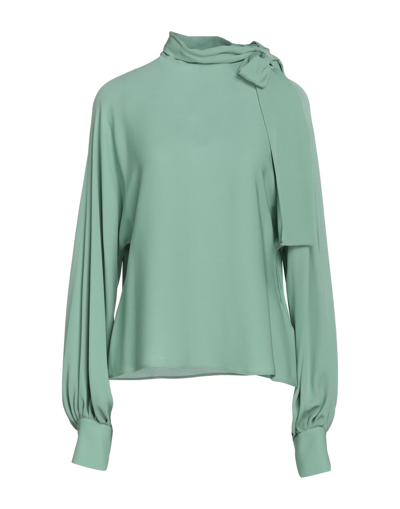 Shop Valentino Blouses In Sage Green