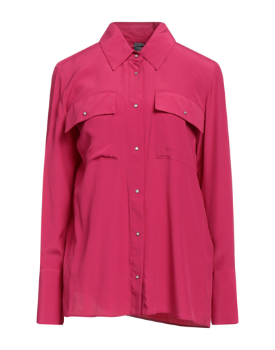 Shop Lorena Antoniazzi Woman Shirt Fuchsia Size 14 Acetate, Silk In Pink