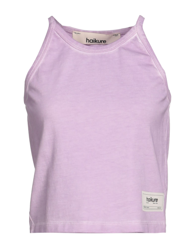 Shop Haikure Woman Tank Top Lilac Size Xl Cotton In Purple