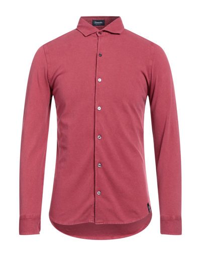 Shop Drumohr Man Shirt Red Size M Cotton