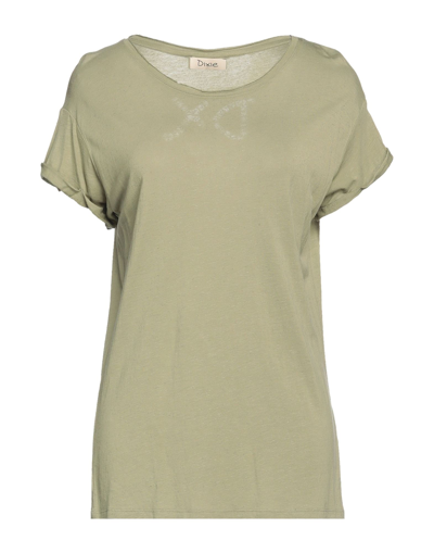 Shop Dixie Woman T-shirt Sage Green Size S Viscose, Linen