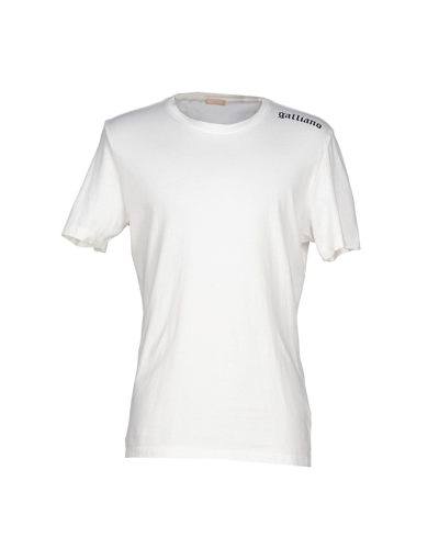 Shop Galliano Man T-shirt White Size L Cotton