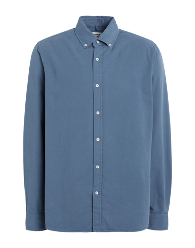 Shop Ecoalf Antejoalf Man Shirt Pastel Blue Size L Organic Cotton, Recycled Cotton