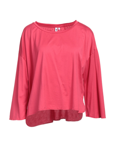Shop European Culture Woman T-shirt Fuchsia Size L Cotton In Pink