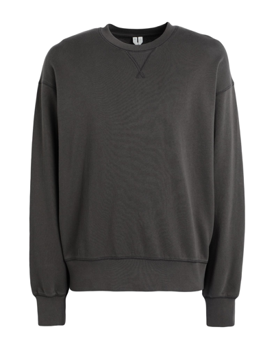 Shop Arket Man Sweatshirt Lead Size S Organic Cotton In Grey