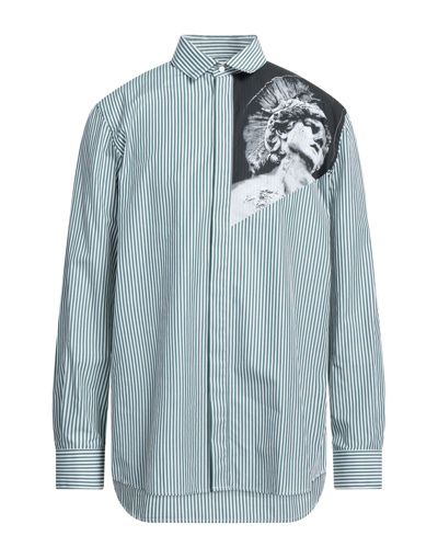 Shop Trussardi Man Shirt Green Size 15 ½ Cotton