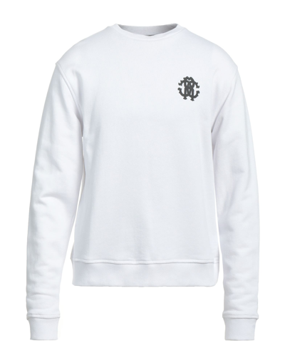 Shop Roberto Cavalli Man Sweatshirt White Size L Cotton