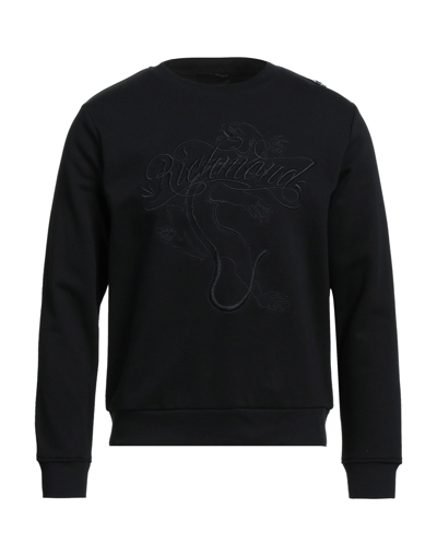 Shop John Richmond Man Sweatshirt Black Size Xxl Cotton