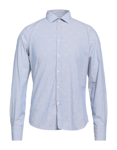 Shop Gmf 965 Man Shirt Blue Size 16 Cotton