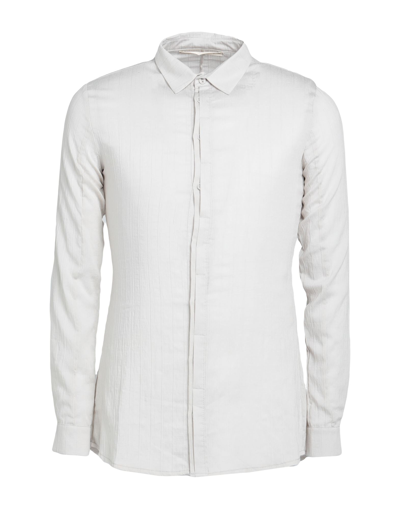Shop Aleksandr Manamïs Man Shirt Light Grey Size 0 Nylon, Viscose