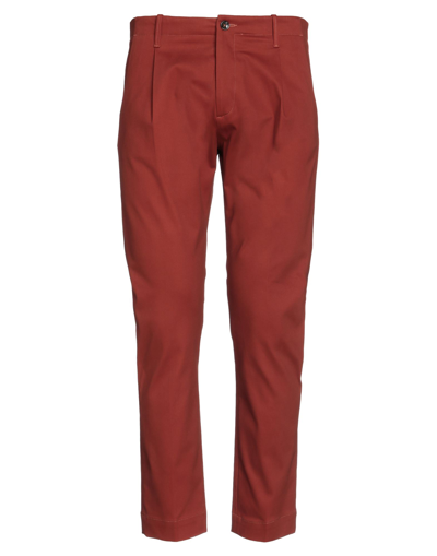 Shop Nine:inthe:morning Nine In The Morning Man Pants Rust Size 36 Cotton, Elastane In Red